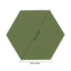 Outdoor Camping Tarp Mat Waterproof Oxford Cloth Large Picnic Mat Beach Tent Footprint Hexagonal Moisture Proof Pad Supplies (Color: Large 9 Person)